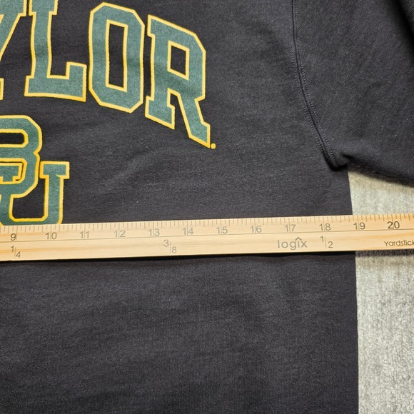 Champion Baylor Bears Crewneck Sweatshirt Green Gold Logo Black Size S - Picture 5 of 6